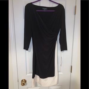 Black and white work dress